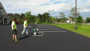Reliable parking lot striping
